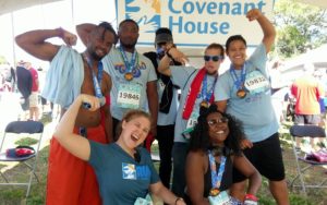 Covenant House residents and staff posing.